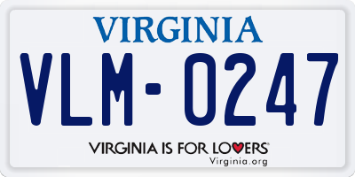 VA license plate VLM0247