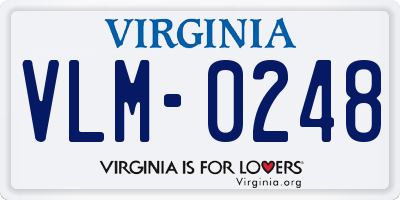 VA license plate VLM0248