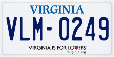 VA license plate VLM0249