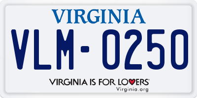 VA license plate VLM0250