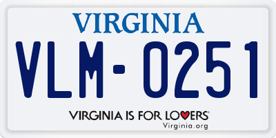 VA license plate VLM0251