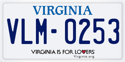 VA license plate VLM0253