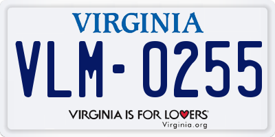 VA license plate VLM0255