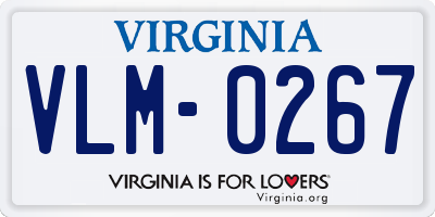 VA license plate VLM0267