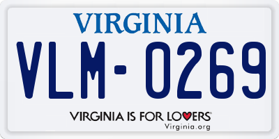 VA license plate VLM0269