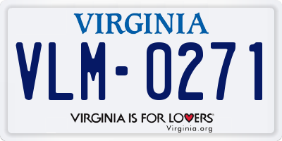 VA license plate VLM0271