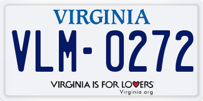 VA license plate VLM0272