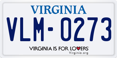 VA license plate VLM0273