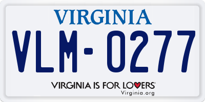 VA license plate VLM0277