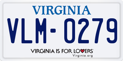 VA license plate VLM0279