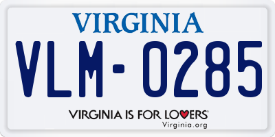 VA license plate VLM0285