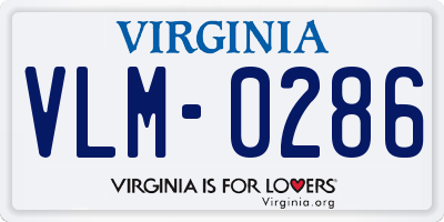 VA license plate VLM0286