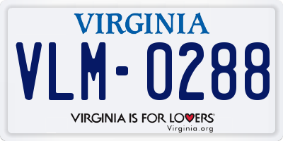 VA license plate VLM0288