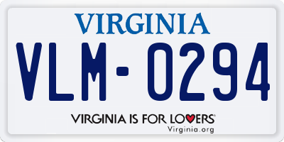 VA license plate VLM0294