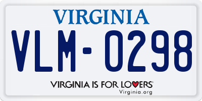 VA license plate VLM0298