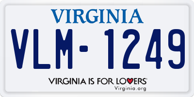 VA license plate VLM1249