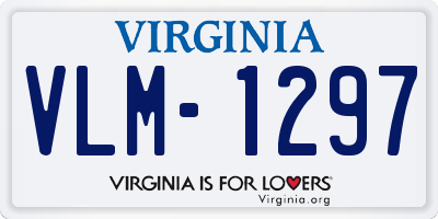 VA license plate VLM1297