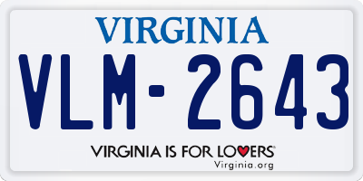 VA license plate VLM2643