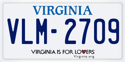 VA license plate VLM2709