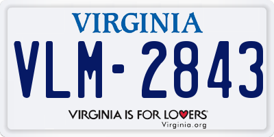 VA license plate VLM2843