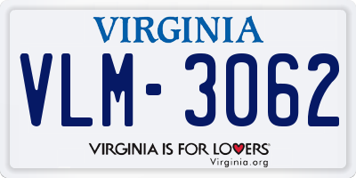VA license plate VLM3062