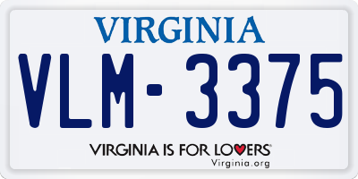 VA license plate VLM3375