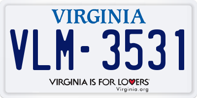 VA license plate VLM3531
