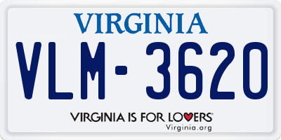 VA license plate VLM3620