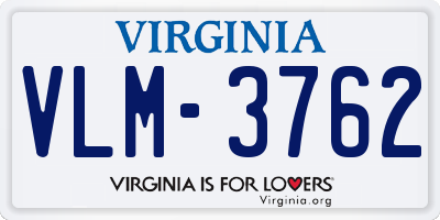 VA license plate VLM3762