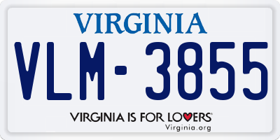 VA license plate VLM3855