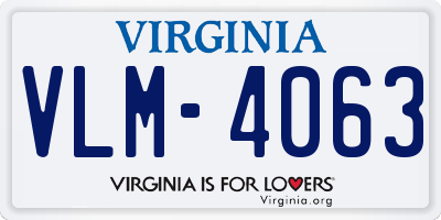 VA license plate VLM4063