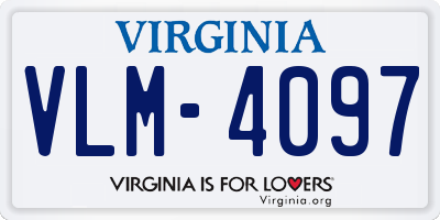 VA license plate VLM4097