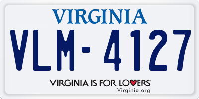 VA license plate VLM4127