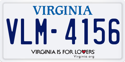 VA license plate VLM4156