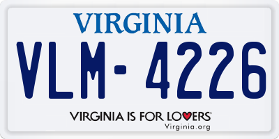 VA license plate VLM4226