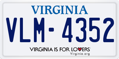 VA license plate VLM4352