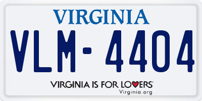 VA license plate VLM4404