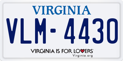 VA license plate VLM4430