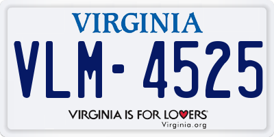 VA license plate VLM4525