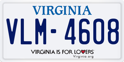 VA license plate VLM4608