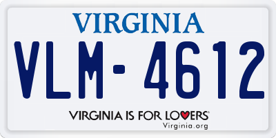 VA license plate VLM4612