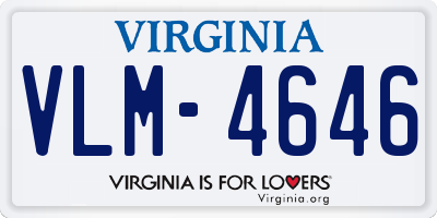 VA license plate VLM4646