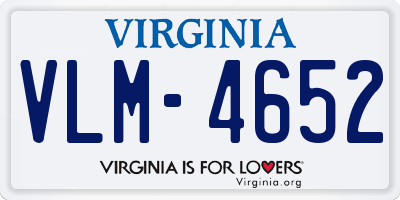 VA license plate VLM4652