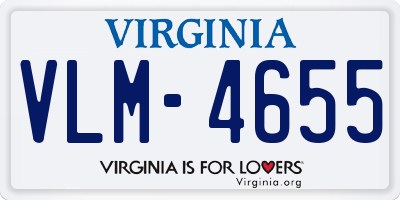 VA license plate VLM4655