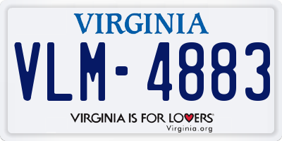 VA license plate VLM4883