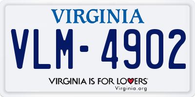 VA license plate VLM4902