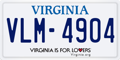 VA license plate VLM4904