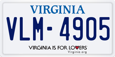 VA license plate VLM4905