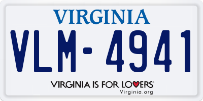 VA license plate VLM4941