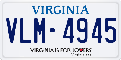 VA license plate VLM4945